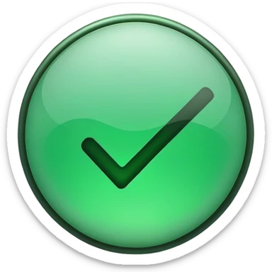 Green colour circle under tick mark sticker