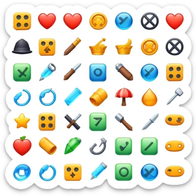 I need to multiple game icon used create one emoji sticker