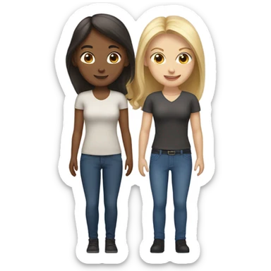 2 blonde women, 1 brunette woman, and one man sticker