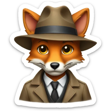 fox detective sticker