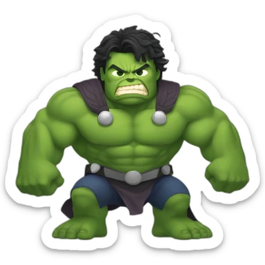 Hulk as a thor sticker