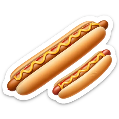 hot dog with french fries and ketchup sticker