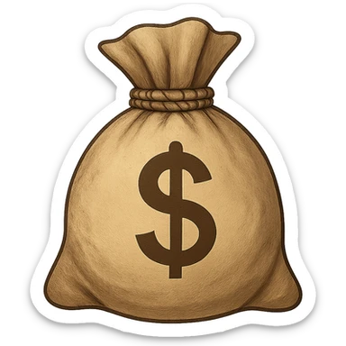 Money bag $  sticker