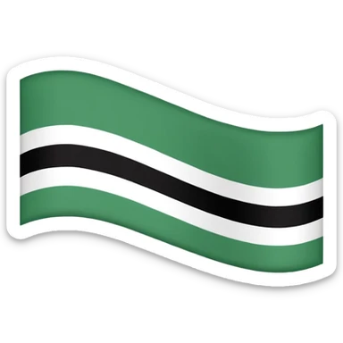 Make the flag of the Ural Republic, white, green, black sticker