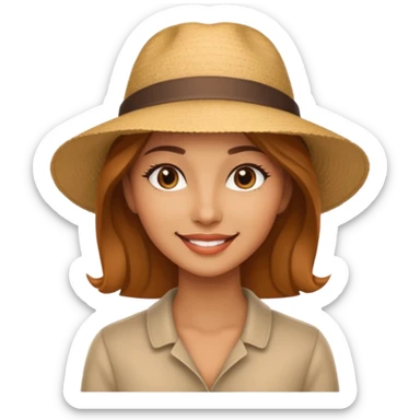 A realistic portrait of a woman wearing a stylish hat, soft shadows on her face, gentle smile, natural skin texture, cinematic lighting
 sticker