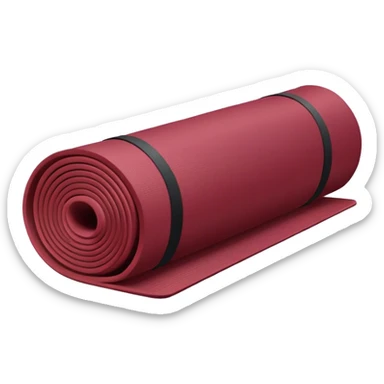  yoga mat rolled up Burgundy sticker