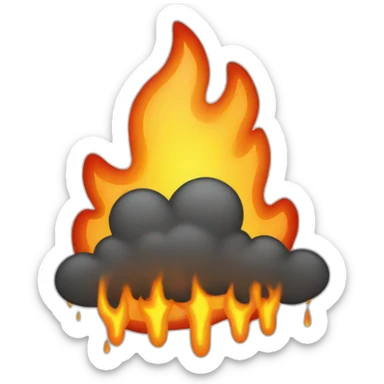 fire rain sticker