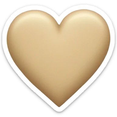 Beige heart sticker