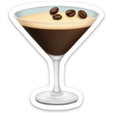 espresso martini with 3 beans sticker