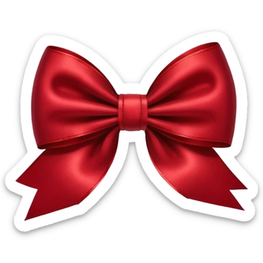 dark red bow sticker