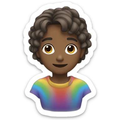 GARCON AVEC ARC EN CIEL sticker