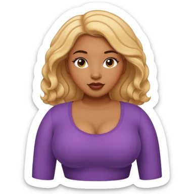 Light skinned black woman with bbl sticker