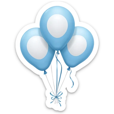 Make balloons that are white and light blue, make lots of them sticker