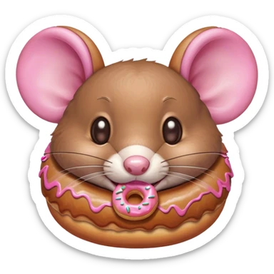 Mouse doughnut sticker
