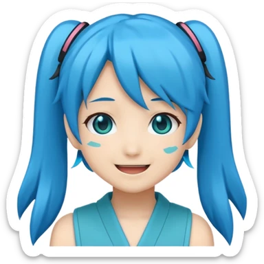 Hatsune Miku as a emoji sticker