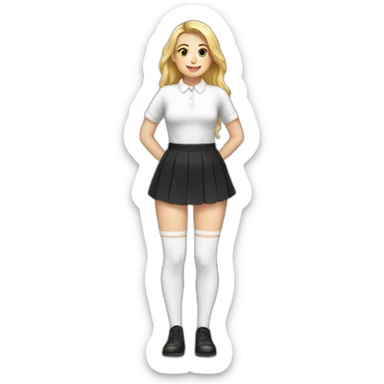 white-knickers-long-white-socks-black-skirt sticker