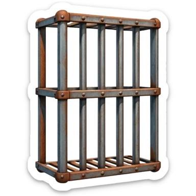 generate ultra realistic prison cell bars sticker