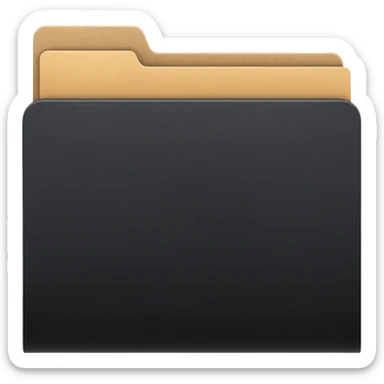a single closed black top tab file folder sticker