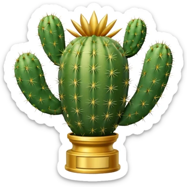 golf trophy cactus sticker