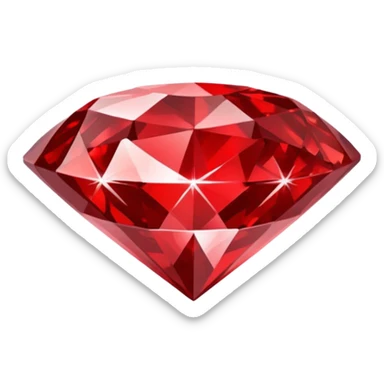red glitter diamond sticker