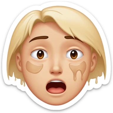 Vanishing and crying sticker