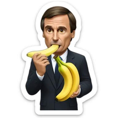 jair bolsonaro eating banano sticker