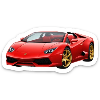 Red Lamborghini sticker