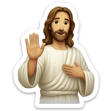 Jesus con un control en la mano sticker