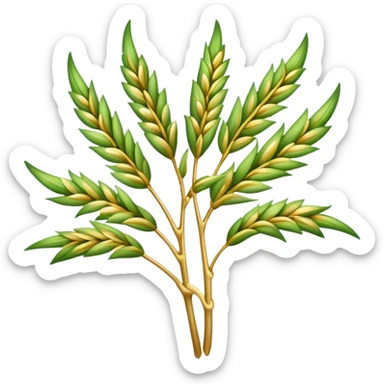 winter rye plant  sticker