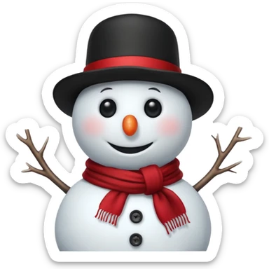 snowman with outfits (no carrot) sticker