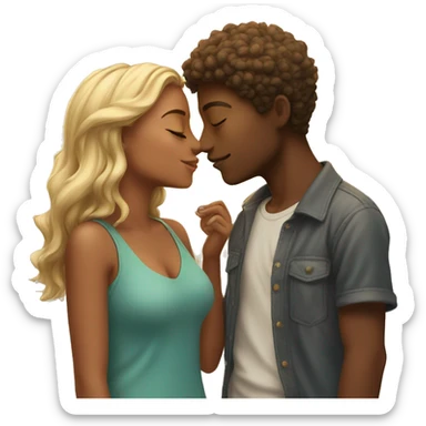 youthful kiss under the sun sticker