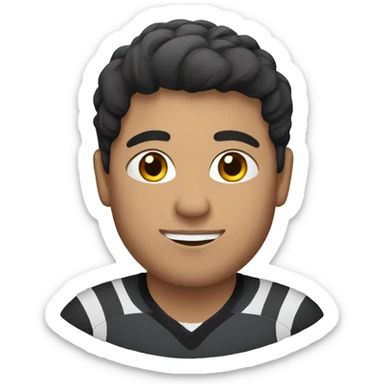 rugby player with black and grey shirt sticker