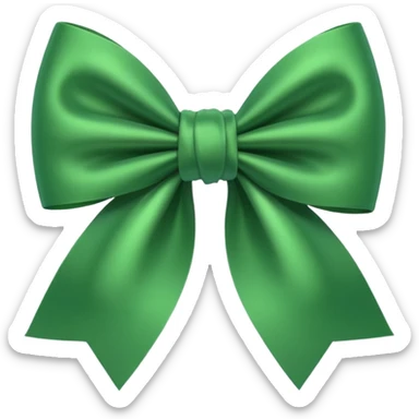 Green bow emoji imessage sticker