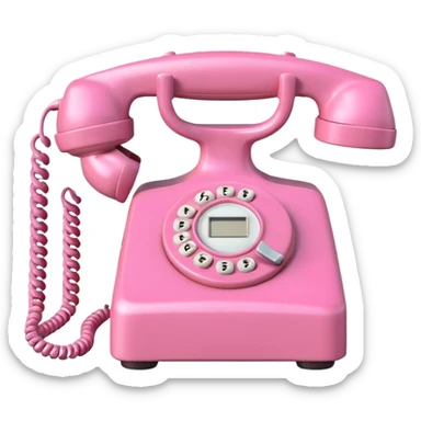 Teléfono rosado sticker