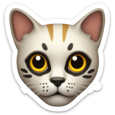 Gato calavera sticker