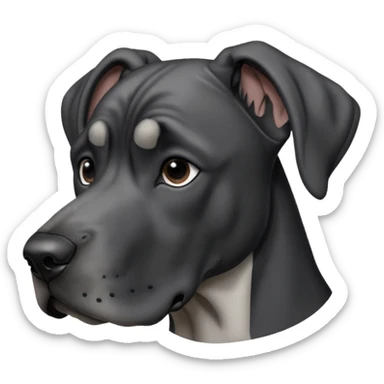 Black and gray Great Dane sticker