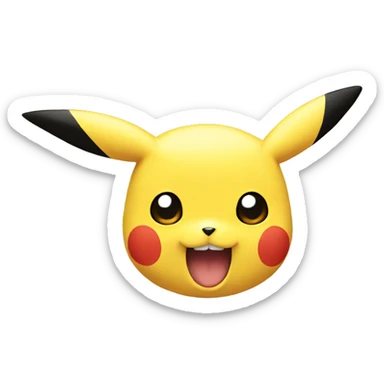 Pikachu face sticker
