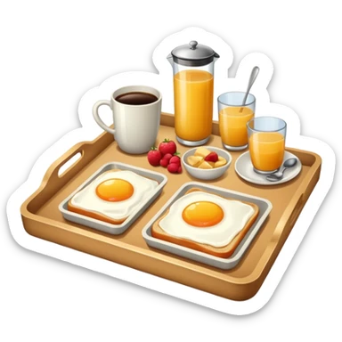 rectangle tray breakfast sticker