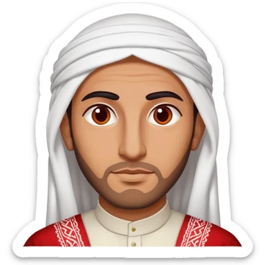 An Arab man wearing a shamagh sticker