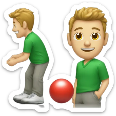 emoji of man playing a game of lawn bowls sticker