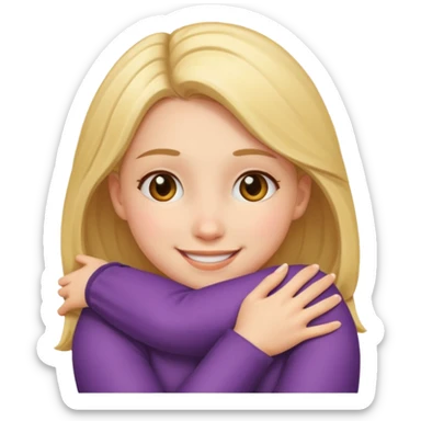 Hug with buty ghirl sticker