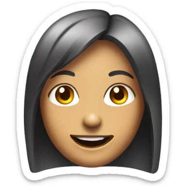 y2k smile woman sticker