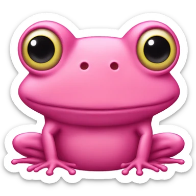 pink frog sticker