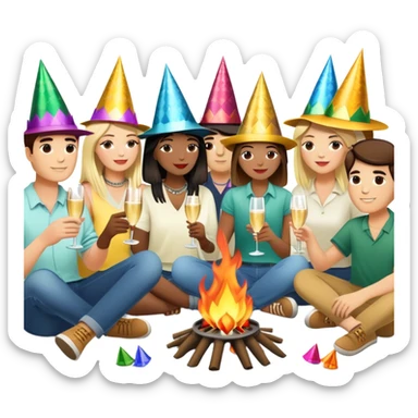 coachella Bonfire party sticker