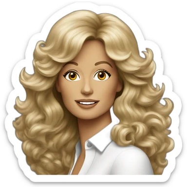 farrah fawcett sticker