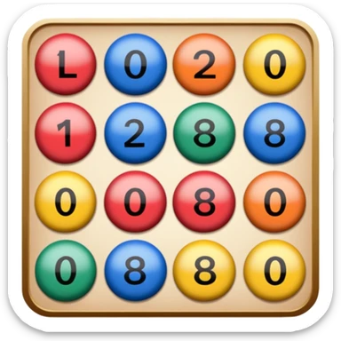 cartes de jeu de loto sticker