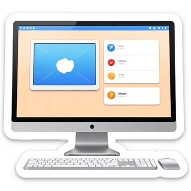 Create an emoji for UX/UI design. Show a monitor or tablet with a web interface mockup displayed on the screen. Use modern, professional colors. Do not include any emojis or smiley faces. Make the background transparent. sticker