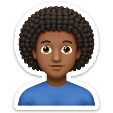 my best friend diego, he's black, square shaped head, curly hair, and nicely build posterior sticker