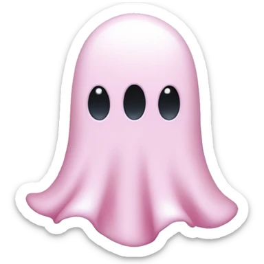 Light pink ghost sticker