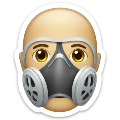 Lungs wearing mask  sticker